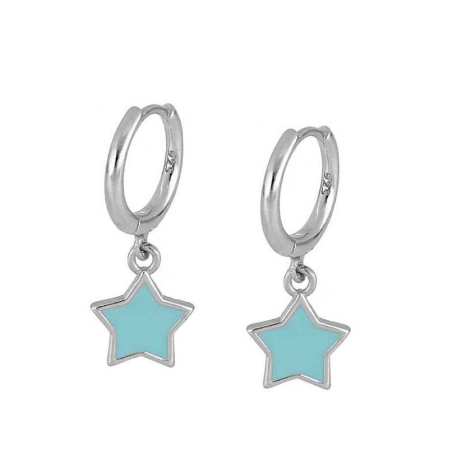 Joyas Plata Joyeria Luis Luna | Aros Star Turquesa Plata