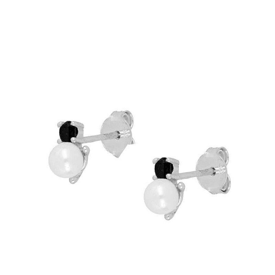 Joyas Plata Joyeria Luis Luna | Pendientes Pearl Black Plata