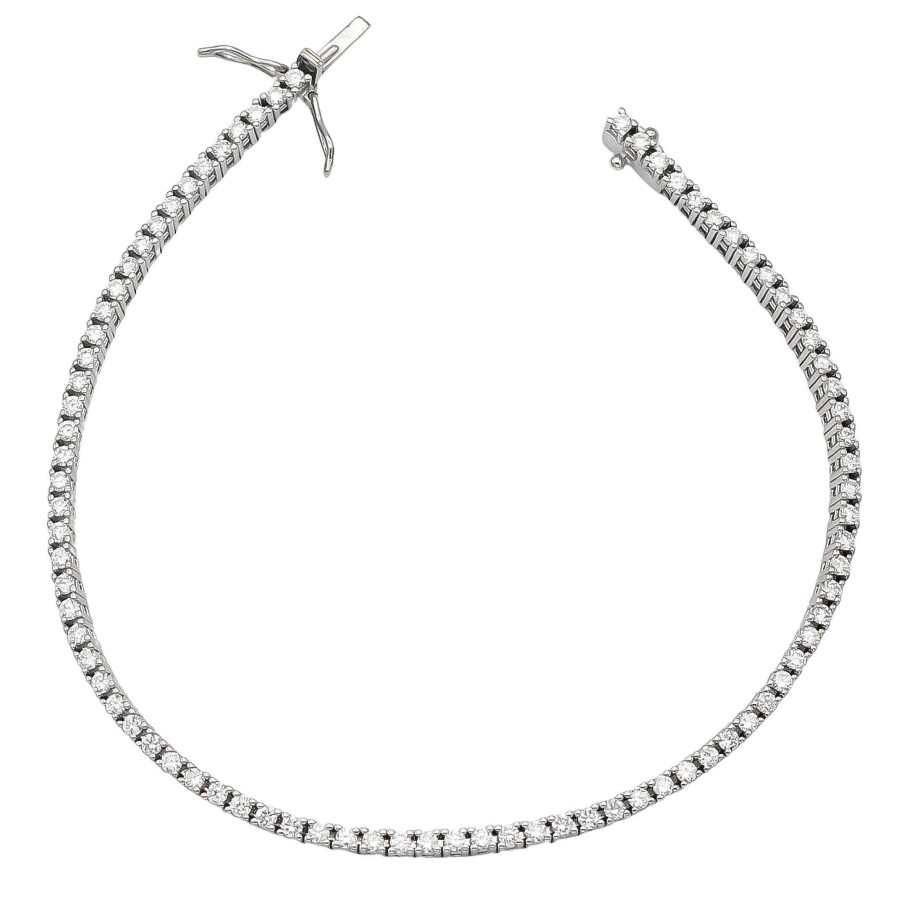 Boda Joyeria Luis Luna | Pulsera Riviere Diamantes G-Si Oro Blanco 18K