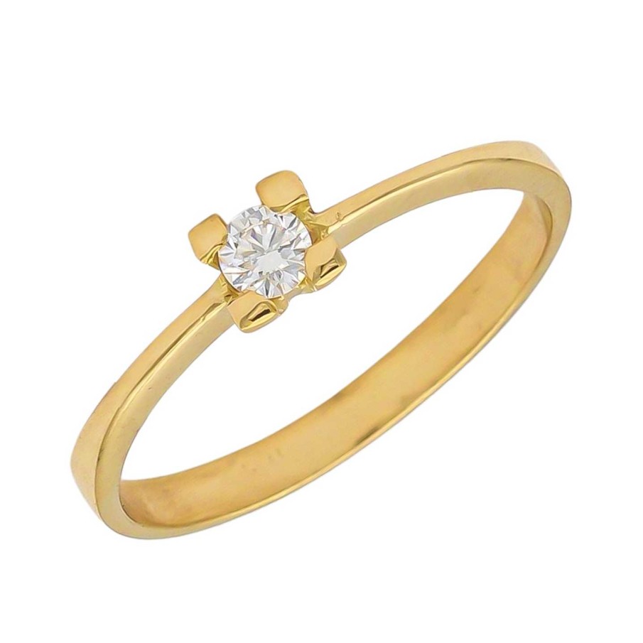 Boda Joyeria Luis Luna | Anillo Tayra Diamante 0,106Ct G-Si Oro 18K