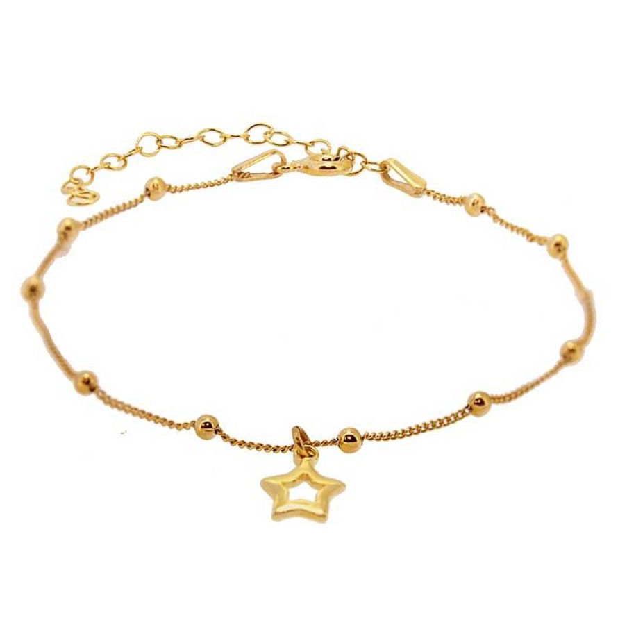 Joyas Plata Joyeria Luis Luna | Pulsera Little Star Plata Dorada