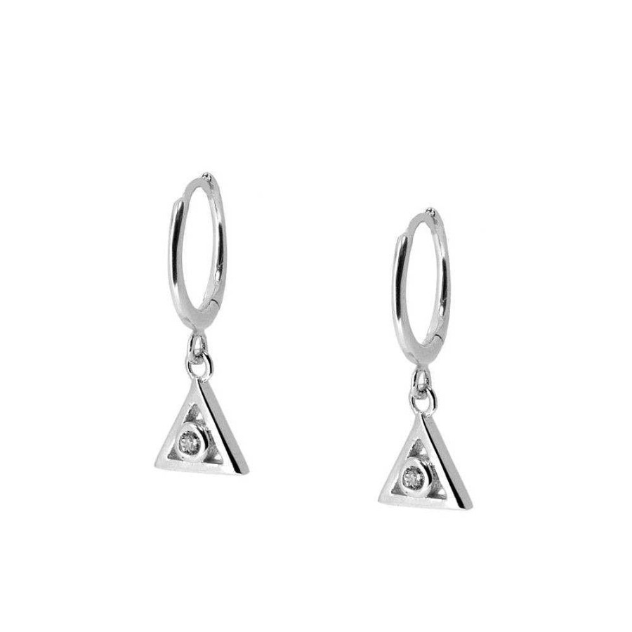 Joyas Plata Joyeria Luis Luna | Aros Triangle Plata