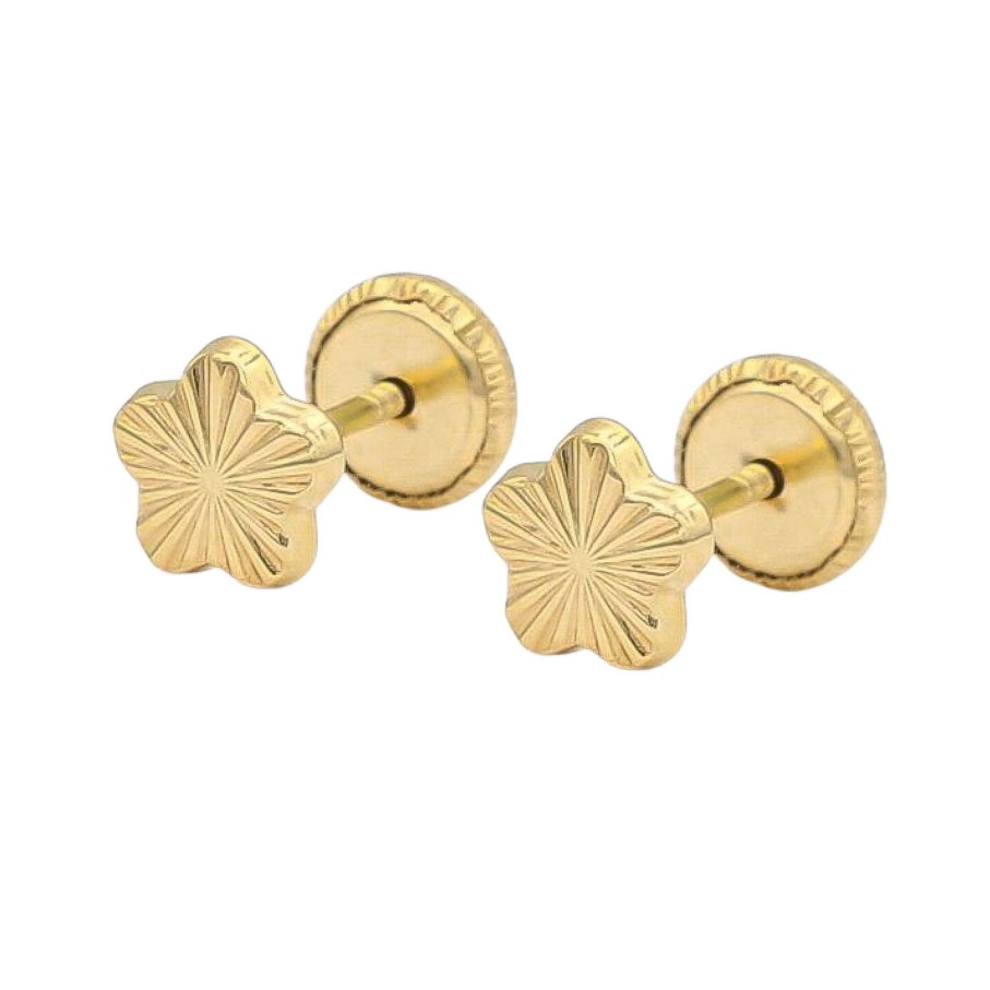 Joyas Oro 18K Joyeria Luis Luna | Pendientes Floreil Oro 18K