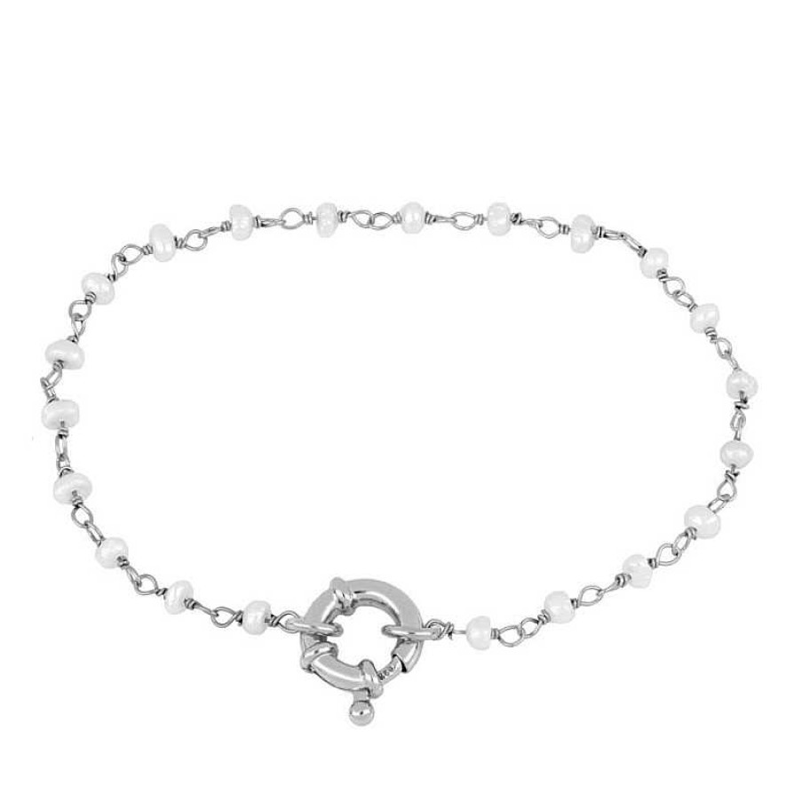 Joyas Plata Joyeria Luis Luna | Pulsera Amur Perla Plata