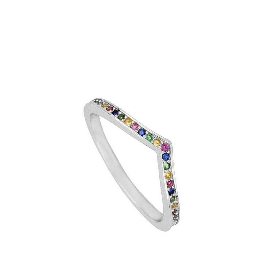 Joyas Plata Joyeria Luis Luna | Anillo Dora Multicolor Plata