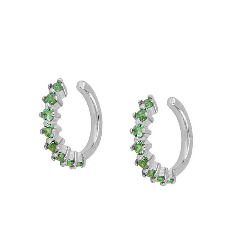 Joyas Plata Joyeria Luis Luna | Ear Cuff Grecia Green Plata