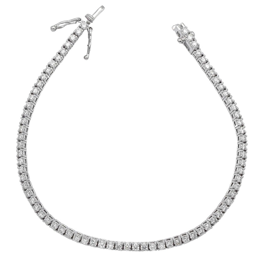 Boda Joyeria Luis Luna | Pulsera Riviere Diamantes G-Vs Oro Blanco 18K