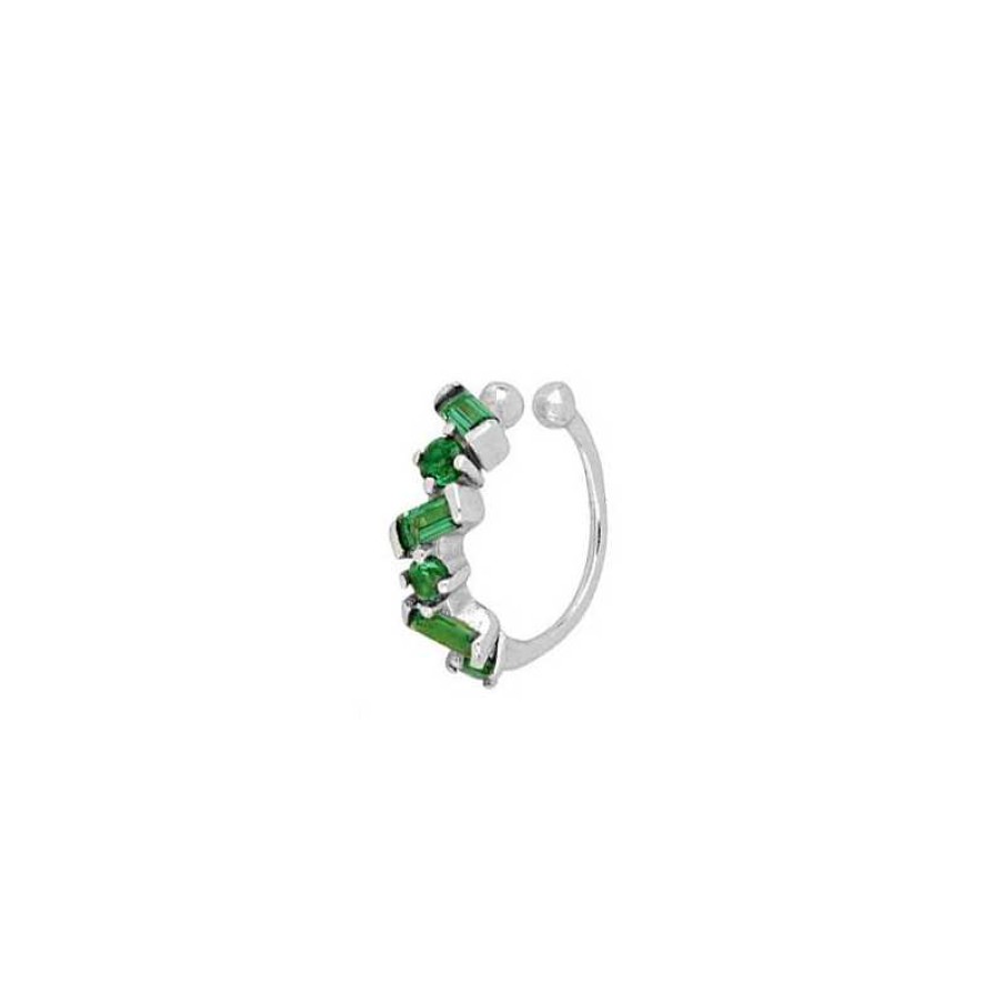 Joyas Plata Joyeria Luis Luna | Ear Cuff Hidra Verde Plata