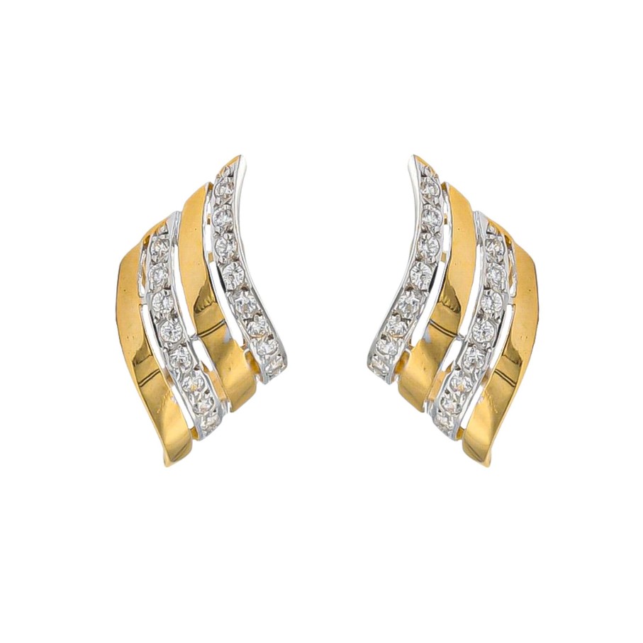 Joyas Oro 18K Joyeria Luis Luna | Pendientes Dunya Oro Bicolor 18K