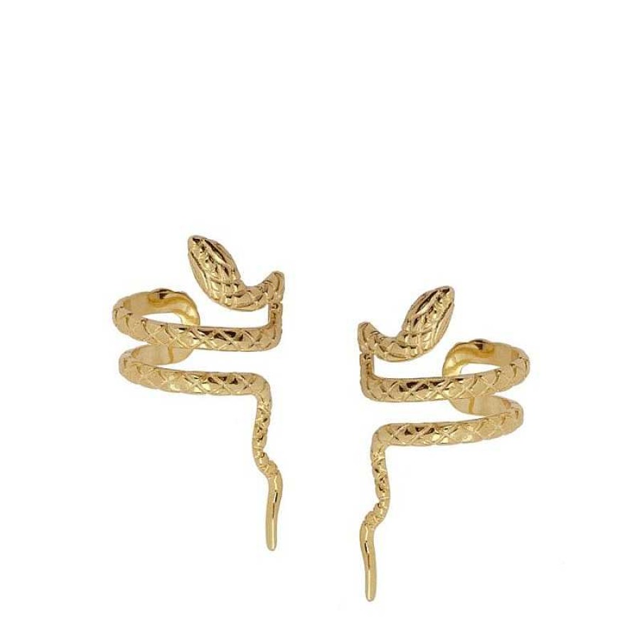 Joyas Plata Joyeria Luis Luna | Ear Cuff Serpiente Plata Dorada