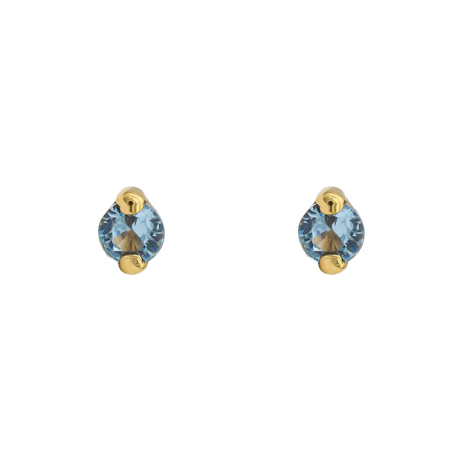 Joyas Oro 18K Joyeria Luis Luna | Pendientes Mini Blue Oro 18K