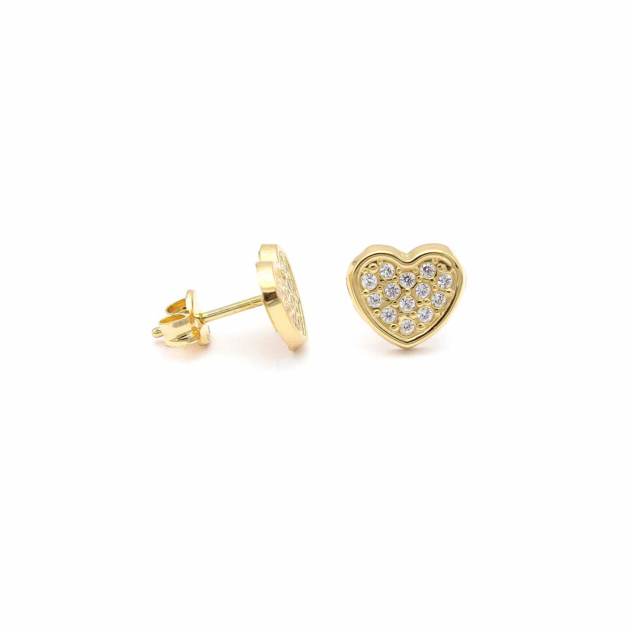 Joyas Oro 18K Joyeria Luis Luna | Pendientes Heart Oro 18K