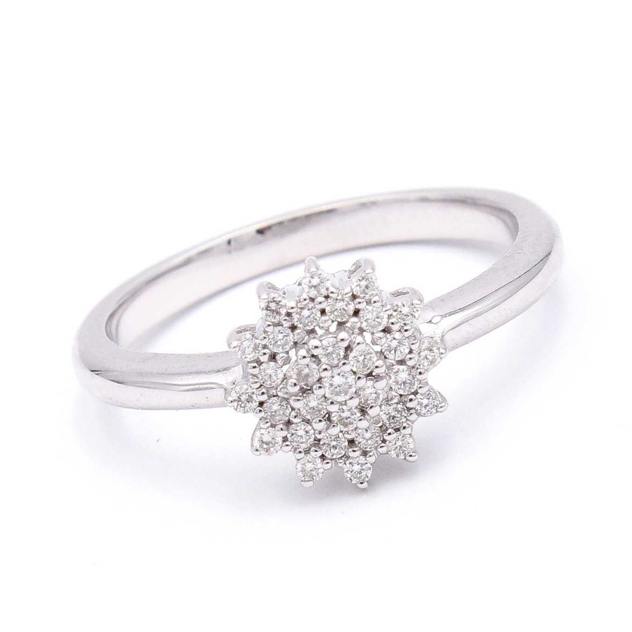 Boda Joyeria Luis Luna | Anillo Thais Diamantes 0,16Ct G-Vs-Oro Blanco 18K