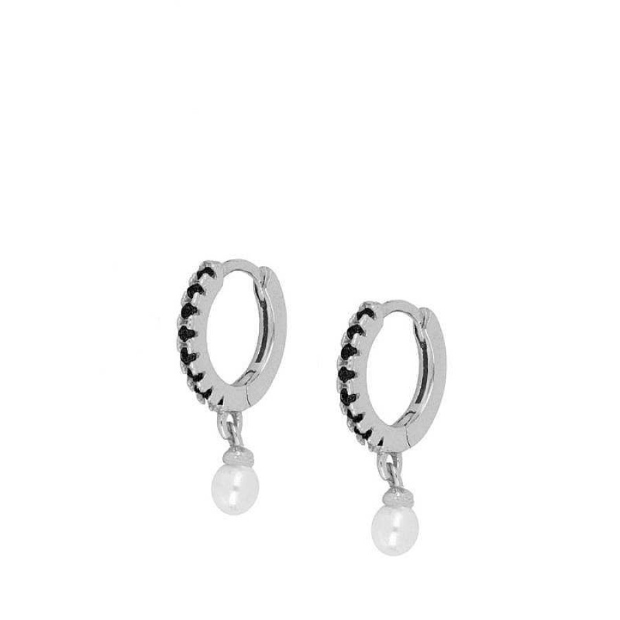 Joyas Plata Joyeria Luis Luna | Aros Pearl Black Plata