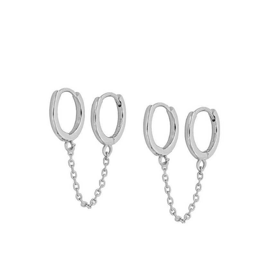 Joyas Plata Joyeria Luis Luna | Aros Doble Lue Chain Plata