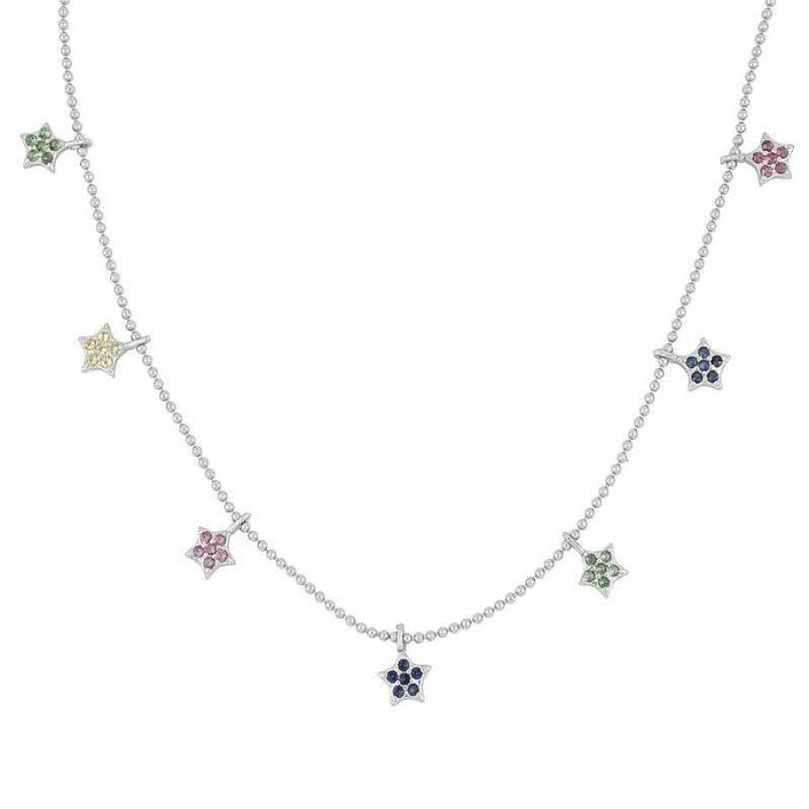 Joyas Plata Joyeria Luis Luna | Gargantilla Starmie Multicolor Plata