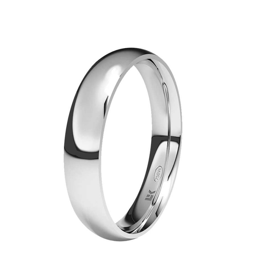 Boda Joyeria Luis Luna | Alianza Classic 4Mm Eleka Oro Blanco 18K