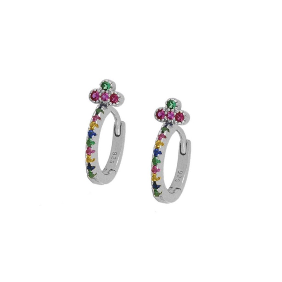 Joyas Plata Joyeria Luis Luna | Aros Rome Multicolor Plata