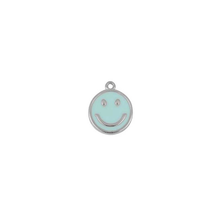 Joyas Plata Joyeria Luis Luna | Charm Smiley Turquesa Plata