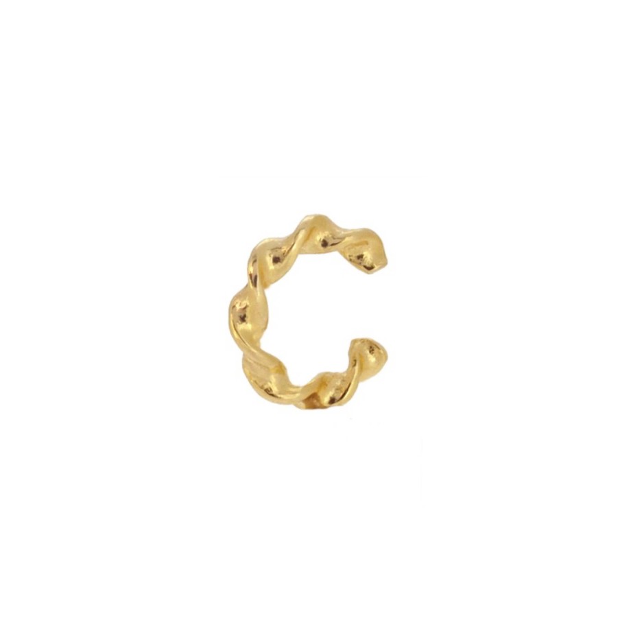 Joyas Plata Joyeria Luis Luna | Ear Cuff Curly Plata Dorada