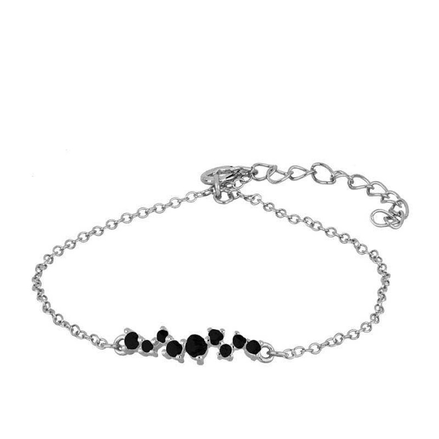 Joyas Plata Joyeria Luis Luna | Pulsera Marie Black Plata