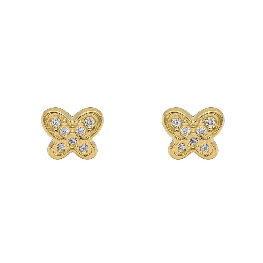 Joyas Oro 18K Joyeria Luis Luna | Pendientes Mariposa Oro 18K