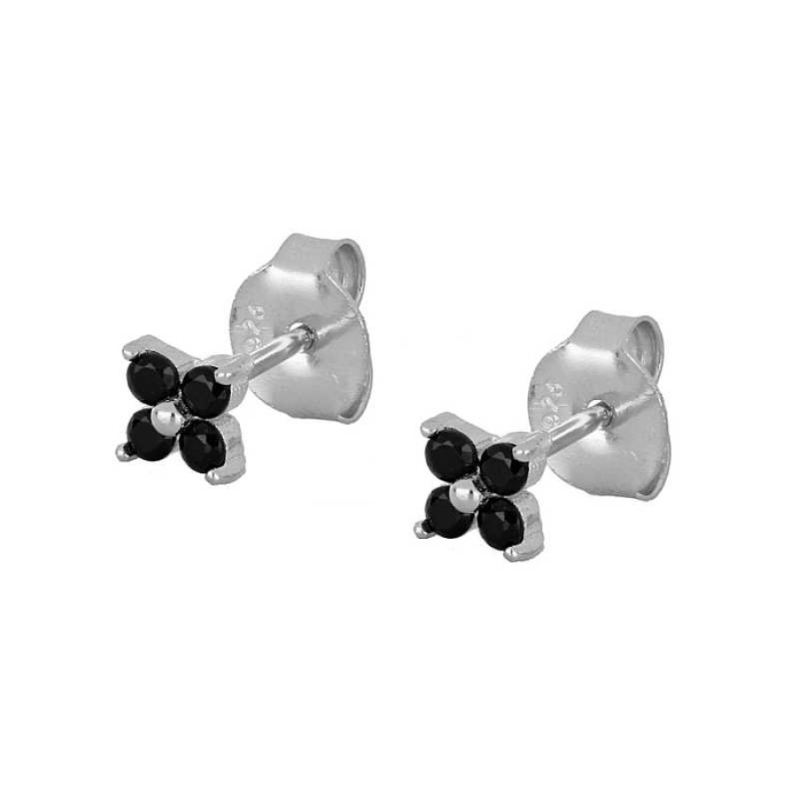 Joyas Plata Joyeria Luis Luna | Pendientes Mini Glam Black Plata