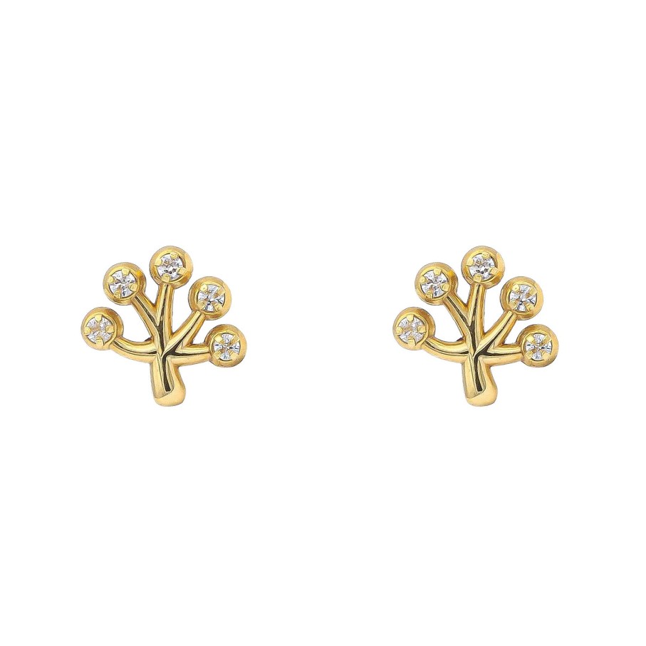 Joyas Oro 18K Joyeria Luis Luna | Pendientes Rbol De La Vida Oro 18K