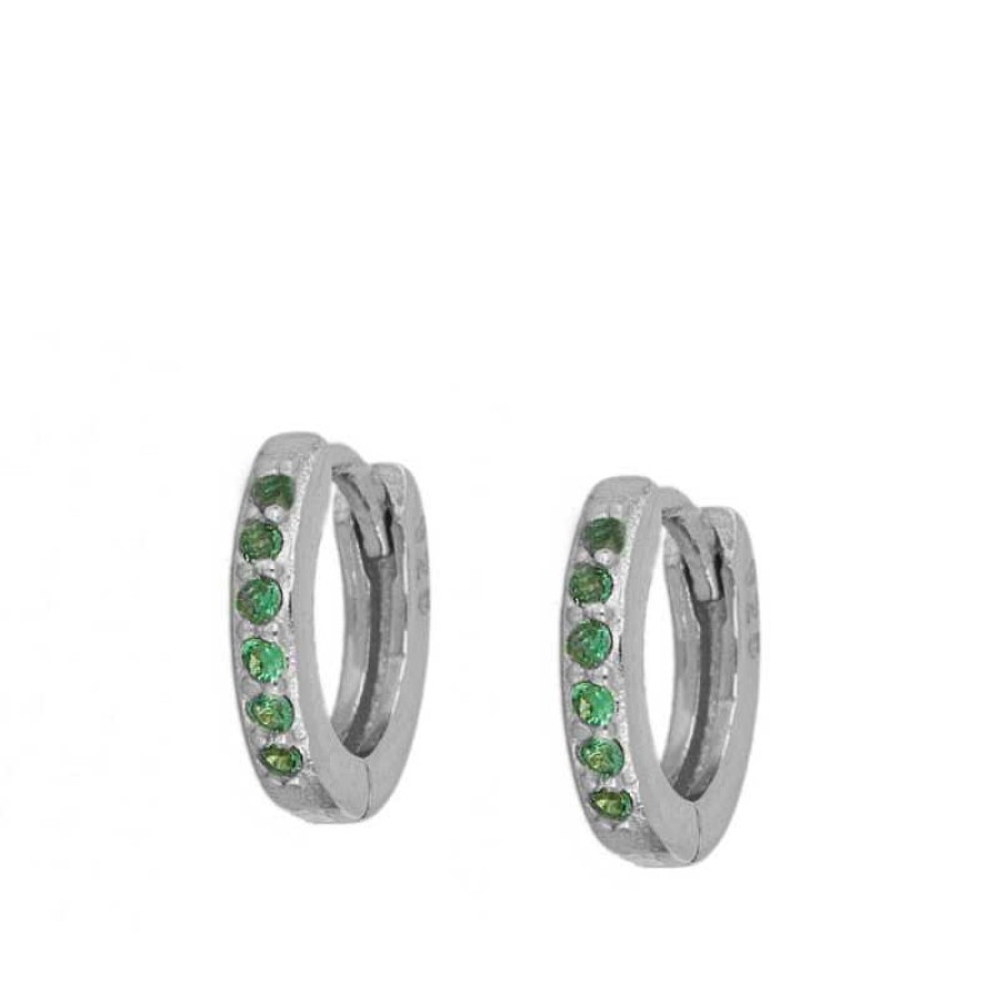 Joyas Plata Joyeria Luis Luna | Aros Acra Verde Plata