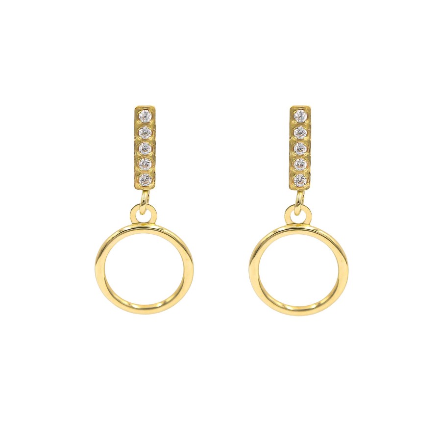 Joyas Oro 18K Joyeria Luis Luna | Pendientes Full Moon Oro 18K