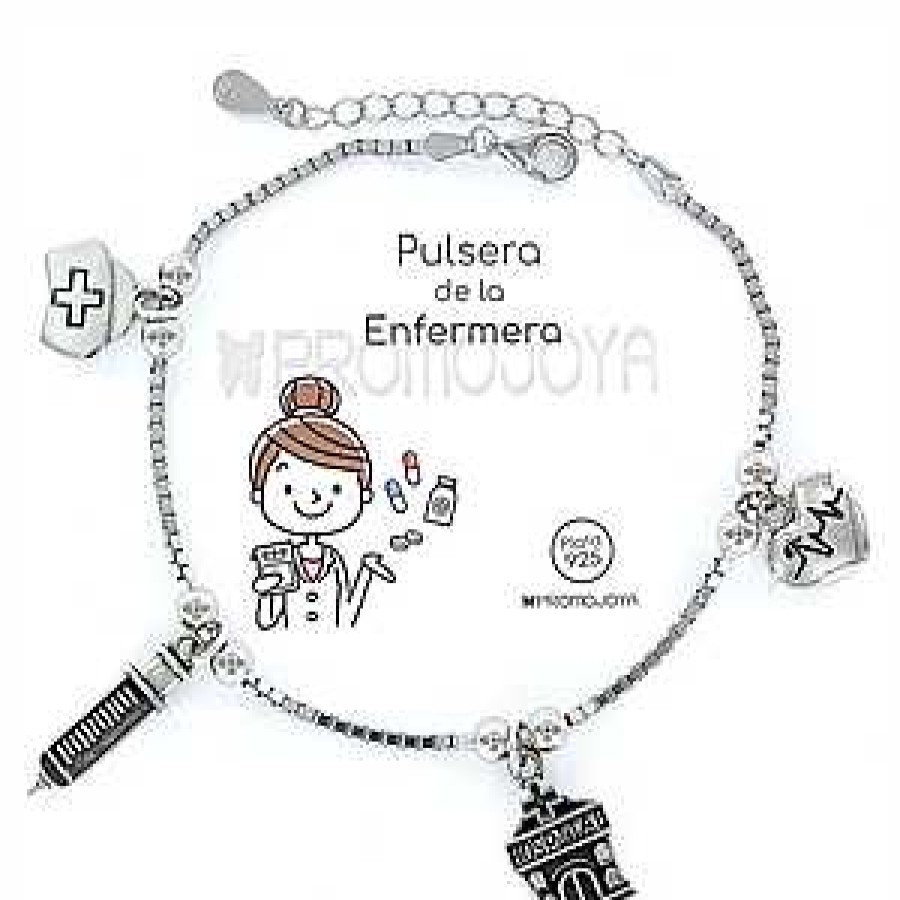 Joyas Plata Joyeria Luis Luna | Pulsera De La Enfermera Plata