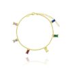 Joyas Plata Joyeria Luis Luna | Pulsera Eira Multicolor Plata Dorada