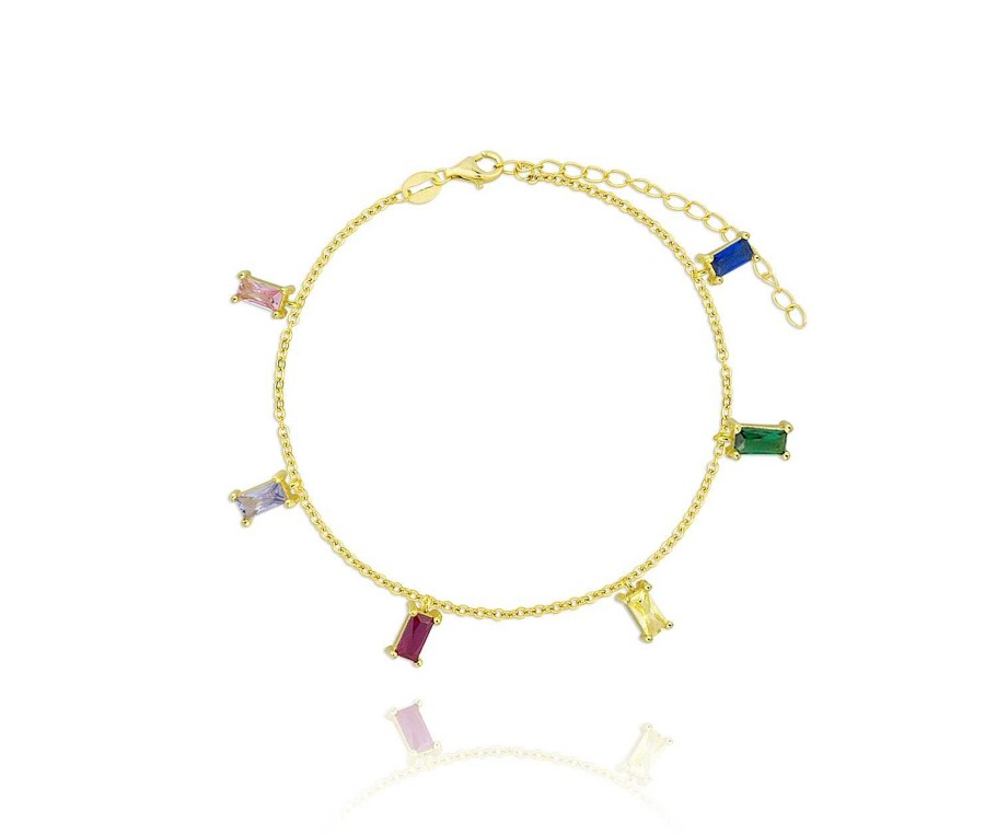 Joyas Plata Joyeria Luis Luna | Pulsera Eira Multicolor Plata Dorada