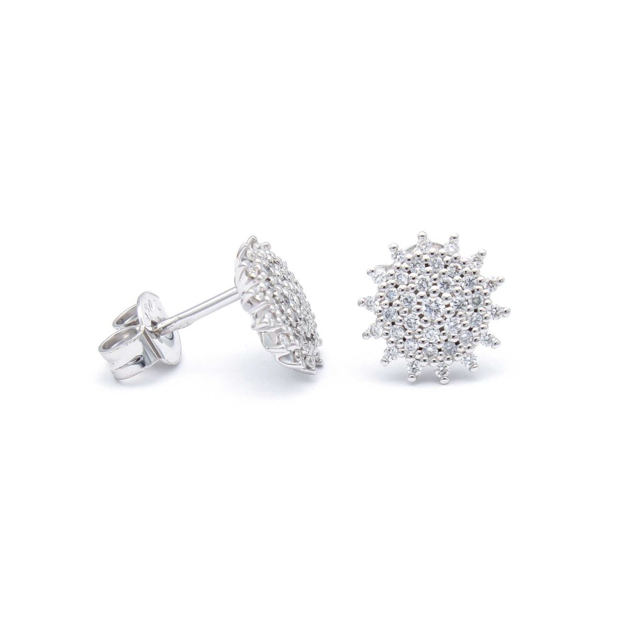 Diamantes Joyeria Luis Luna | Pendientes Roset N Diamantes 0,32Ct Oro Blanco 18K