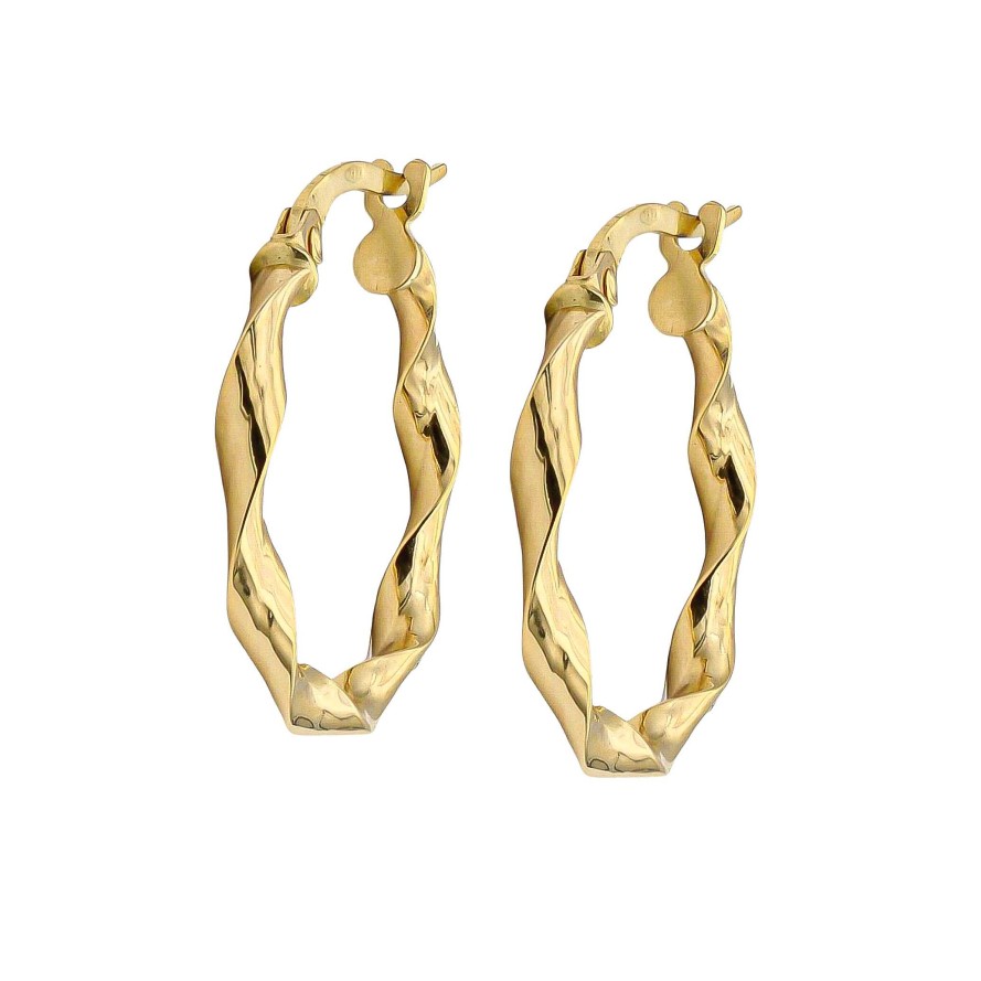 Joyas Oro 18K Joyeria Luis Luna | Aros Maya Brillo Oro 18K