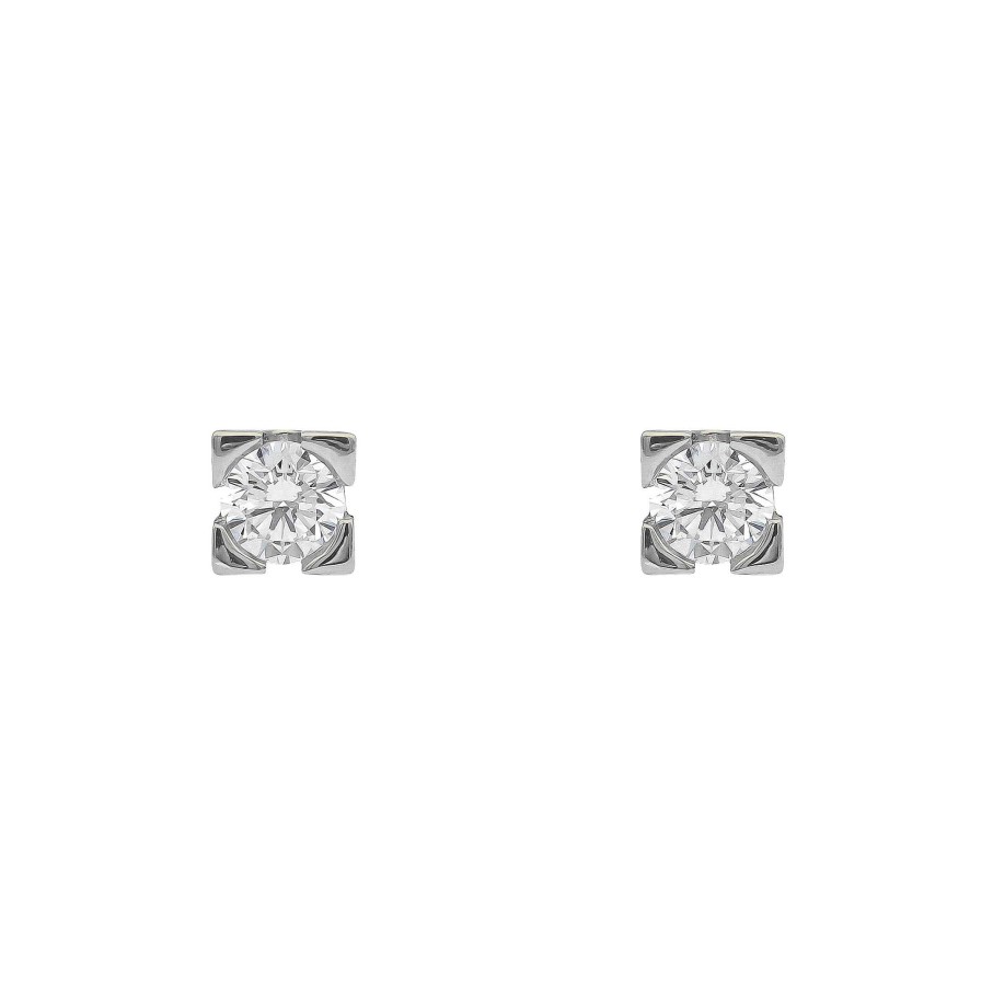 Diamantes Joyeria Luis Luna | Pendientes Mara Diamantes 0,20Ct E-Vs Igi Oro Blanco 18K