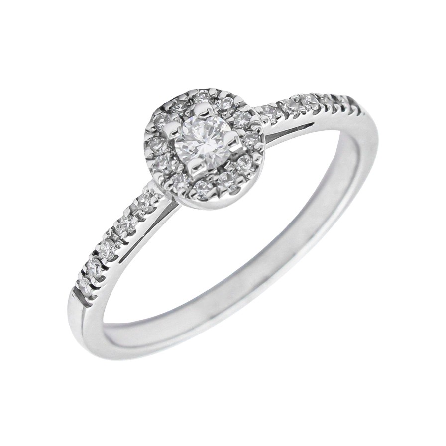 Boda Joyeria Luis Luna | Anillo Virna Diamantes 0,21Ct G-Vs Oro Blanco 18K