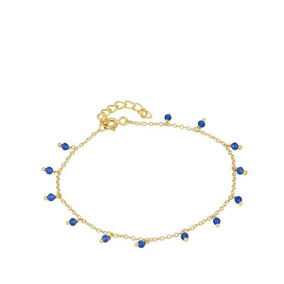 Joyas Plata Joyeria Luis Luna | Pulsera Acra Blue Plata Dorada