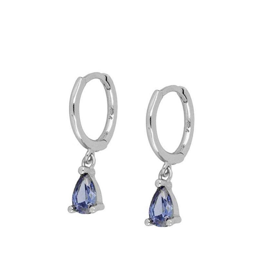 Joyas Plata Joyeria Luis Luna | Aros Venecia Blue Plata