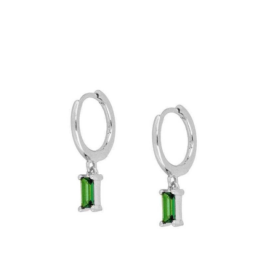 Joyas Plata Joyeria Luis Luna | Aros Praga Verde Plata