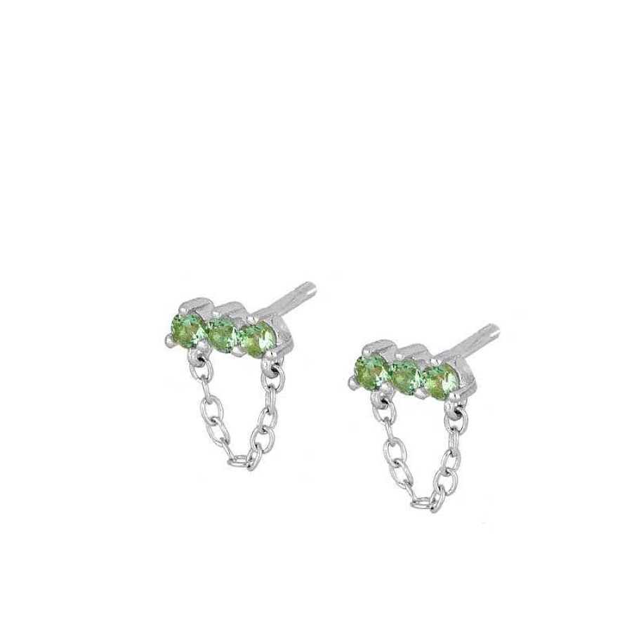 Joyas Plata Joyeria Luis Luna | Pendientes Green Chain Plata