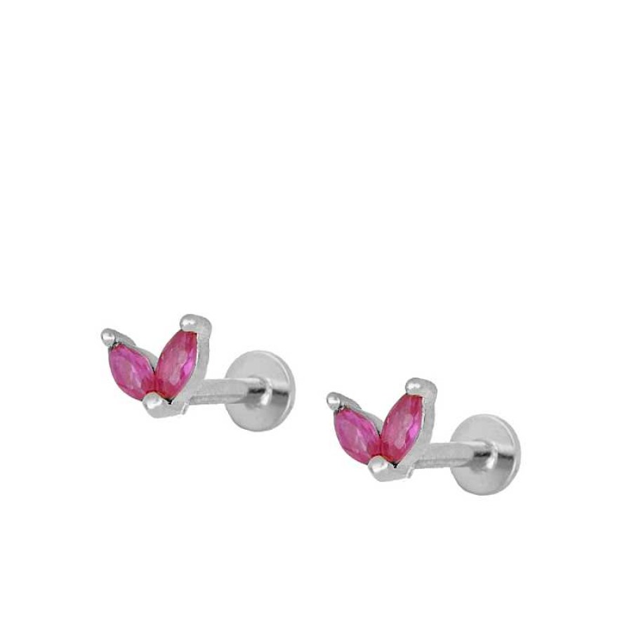 Joyas Plata Joyeria Luis Luna | Piercing Flea Fucsia Plata