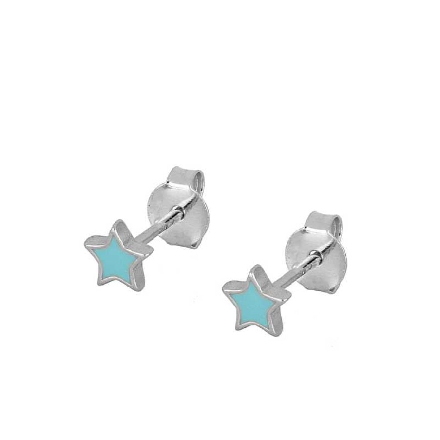 Joyas Plata Joyeria Luis Luna | Pendientes Star Turquesa Plata