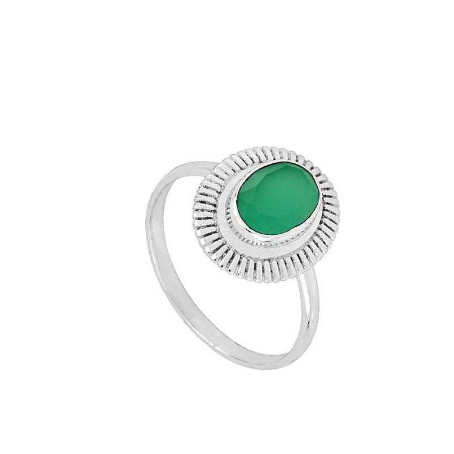 Joyas Plata Joyeria Luis Luna | Anillo Kin Verde Plata