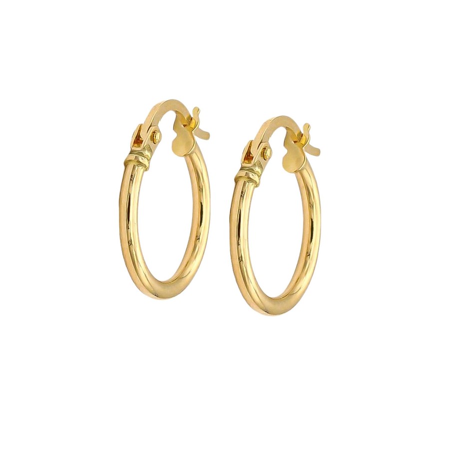 Joyas Oro 18K Joyeria Luis Luna | Aros Fine Tubo 11Mm Oro 18K