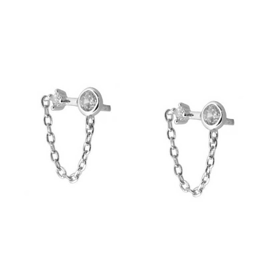 Joyas Plata Joyeria Luis Luna | Pendientes Zina Chain Plata