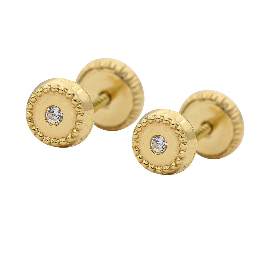 Joyas Oro 18K Joyeria Luis Luna | Pendientes Round Oro 18K