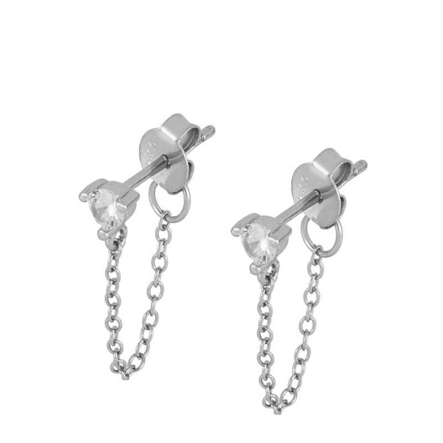 Joyas Plata Joyeria Luis Luna | Pendientes Dunia Chain Plata