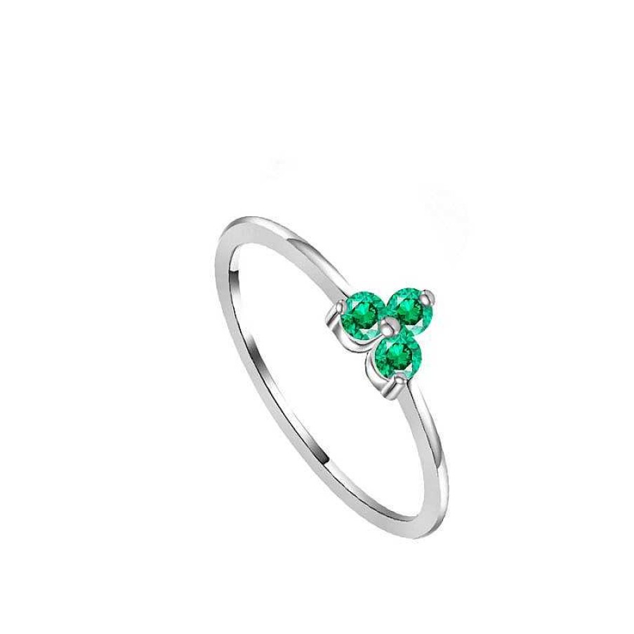 Joyas Plata Joyeria Luis Luna | Anillo Snow Green Plata