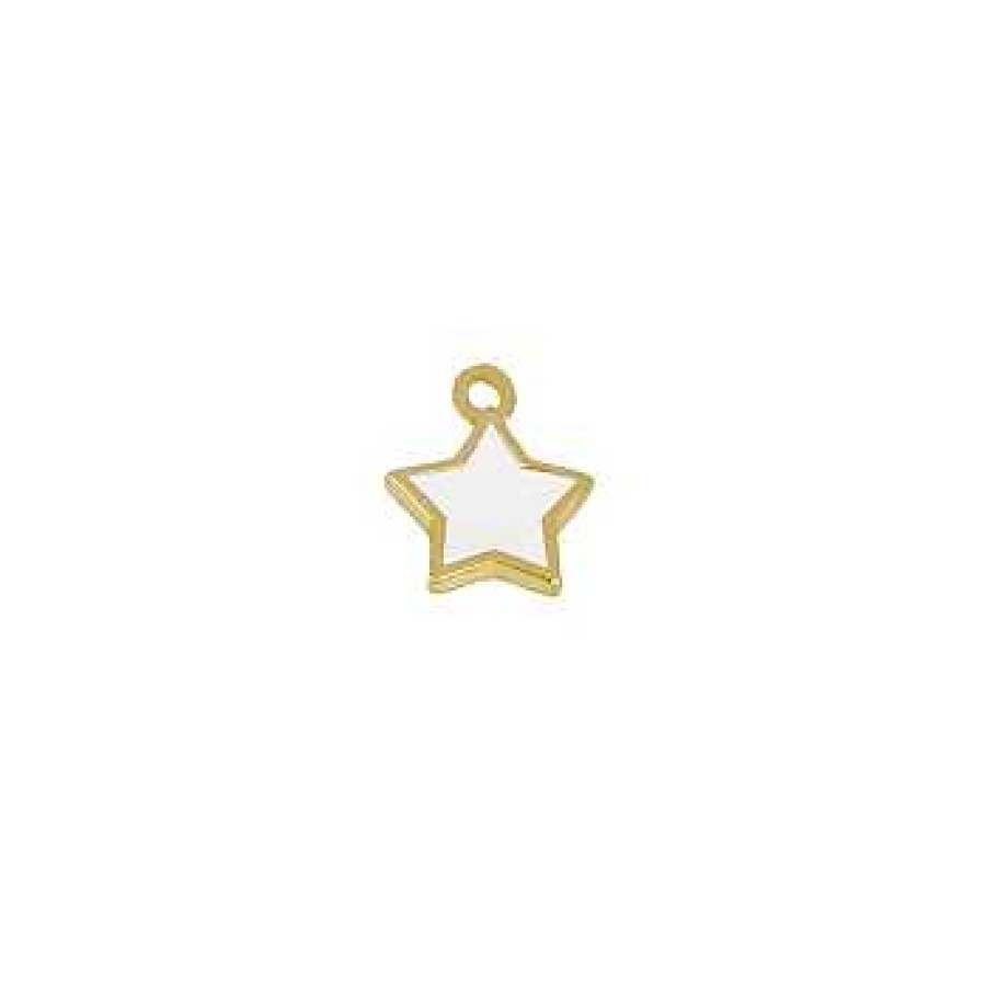 Joyas Plata Joyeria Luis Luna | Charm Star White Plata Dorada